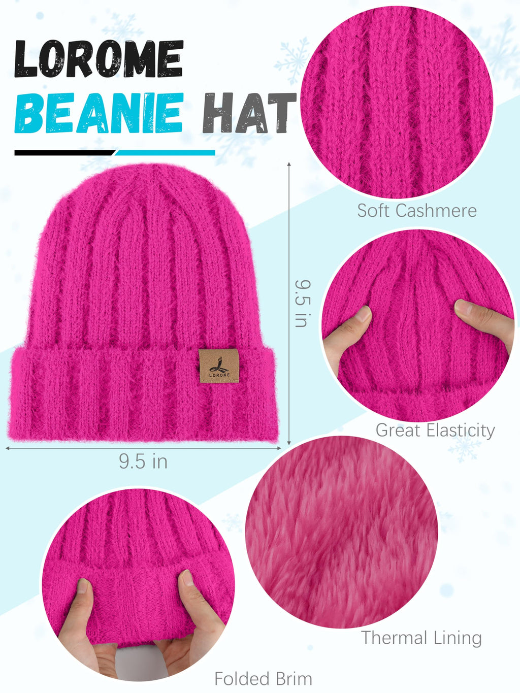 Winter Set für Damen – Mütze, Schal & Touchscreen-Handschuhe