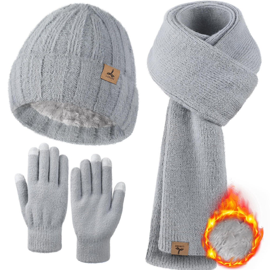 Winter Set für Damen – Mütze, Schal & Touchscreen-Handschuhe
