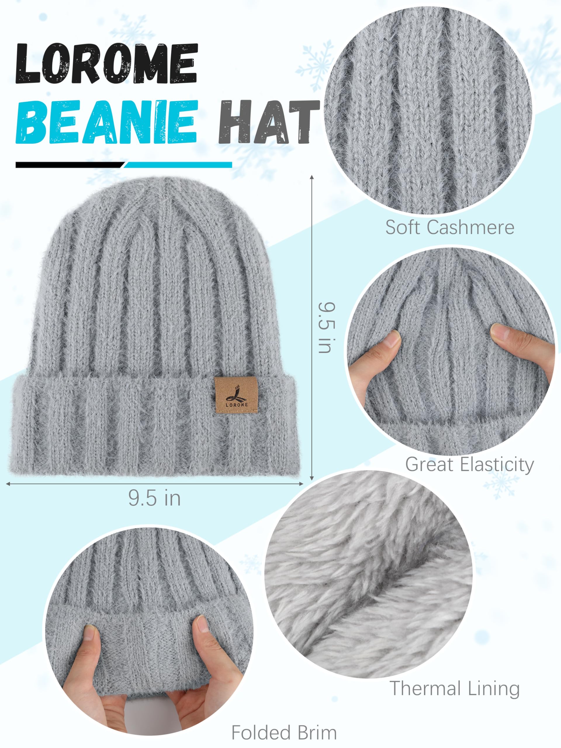 Winter Set für Damen – Mütze, Schal & Touchscreen-Handschuhe