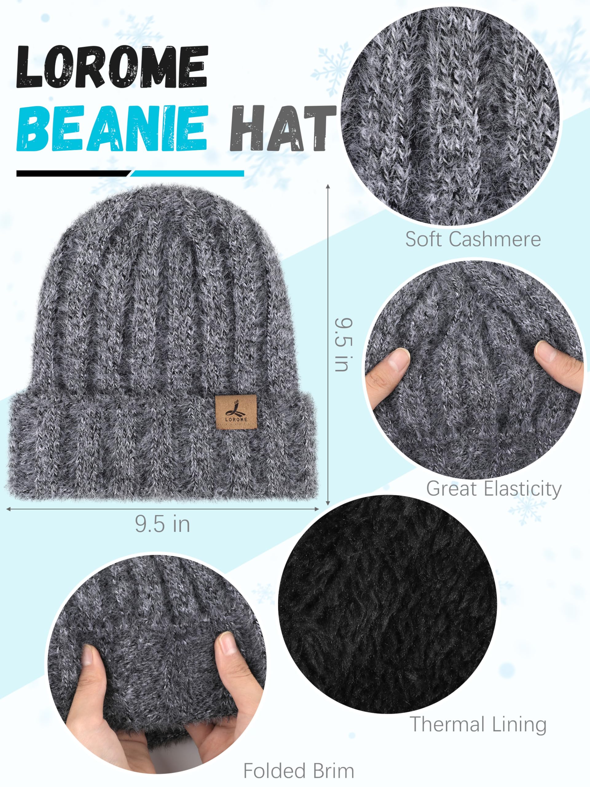 Winter Set für Damen – Mütze, Schal & Touchscreen-Handschuhe