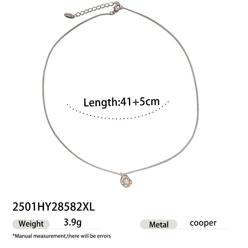 Minimalistische Halskette im französischen Stil – Eleganter Anhänger für Damen